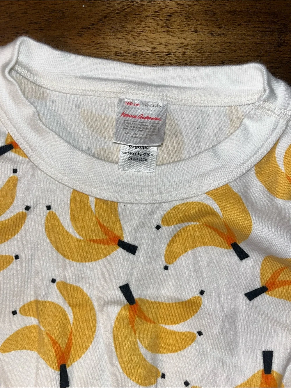 Hanna Andersson 2 pc pajamas size 14-16 Bananas